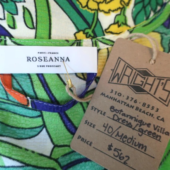 Roseanna Villa Dress Botannique Floral Print Hammered Satin Size 40 NEW - Picture 7 of 8